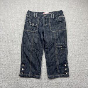 Y2K Point Zero x Nicole Benisti Montreal Cargo Capris Baggy Skater Grunge Sz 2